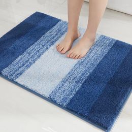 Carpets Floor Mat Anti Slip Water Absorbing Door Bathroom Polyester Carpet Cover Stripe Printed For Home Living Room Hogar