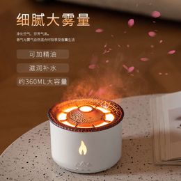 New Ultrasonic Flame Hine Home Creative Air Desktop Aromatherapy Humidifier Gift