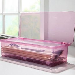 Kitchen Storage Plastic Utensils Box Easy Access To Clean And Space-saving Suitable For Different
