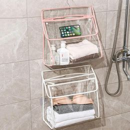 Storage Bags Waterproof Hanging Organizer Transparent Bag Save Space Toys Bathroom Wall Student Bedroom Toilet