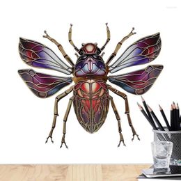 Decorative Figurines Metal Beetle Wall Art Colourful Colour Bee Sign Hanging Indoor Outdoor Garden Farmhouse Hangings Ornament