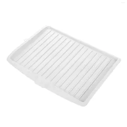 Kitchen Storage Holder Rack Tool Dish Drainer Tray Side Drip Fruit Cutlery Philtre White Plate Vegetable Sloping Bowl Cup Sink Board