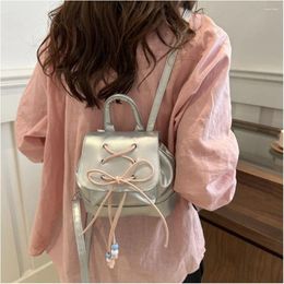 School Bags Bowknot Bow Backpack Simple Tie Large Capacity Ballet Style Shoulder Bag Travel Korean Ladies