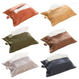 Storage Bags E56C Cotton Linen Tissue Box Paper Towel Holder Multipurpose Household For El Bedroom Tabletop Decoration Supplies