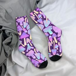Women Socks Spooky Mushroom Hunt Stockings Fairy Tale Custom Gothic Spring Non-Slip Couple Cycling Soft