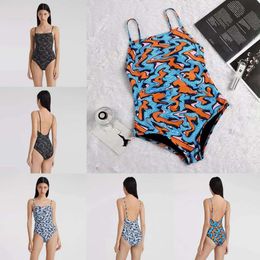 Designer Swimwear French One-piece Monogram Print Triangle Beach Bikini Women Swimsuits Bodysuits Sexy Backless One Piece ggitys FUQN