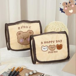 Storage Bags Cute Bear Portable Travel Cosmetic Bag Folding Toiletries Organiser Makeup Brush Toiletry Kits Large Capacity