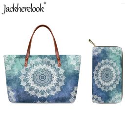 Evening Bags Jackherelook Women's Leisure Mandala Printed Design Bohemian Style Shoulder Bag Ladies Customised Tote Gift