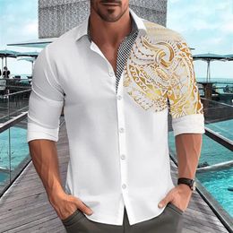 Men's Dress Shirts Button Up Long Sleeve Shirt Fashionable Gold Lapel Soft Comfortable Lightweight 2024 Designer Design Plus Size
