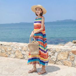 womens clothes designer Beach Skirt Bohemian Long Skirt Thailand Bali Sanya Beach Resort Large Size Fat Mm Loose Dress Lucky dresses for womens 56MT