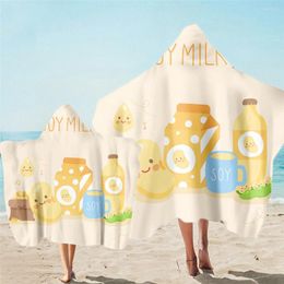 Towel Adult And Children Fruit Hooded Bath Microfiber With Hood Wearable Beach