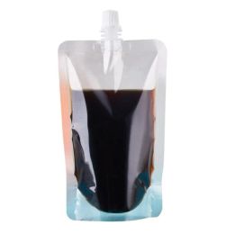 wholesale portable standup plastic drink packaging bag spout pouch for juice milk coffee beverage liquid packing bag drink pouch LL