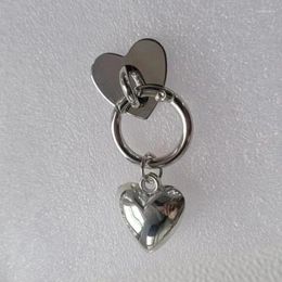 Keychains Stylish Heart Phone Charm Keychain Pendant Versatile Jewelry Key Ornament Alloy Drop
