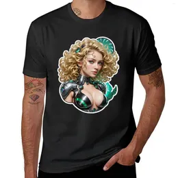 Men's Tank Tops Cute Sexy Blonde Anime Cyborg Girl T-shirt Vintage Clothes Korean Fashion Plus Size Mens Tall T Shirts