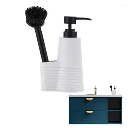 Liquid Soap Dispenser Sink With Brush And Holder Kitchen Cleaning Supplies Presser Countertop Hand Sanitizer