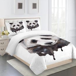 Bedding Sets Home Textiles Quilt Cover And Pillowcases Set Full Size Twin Kawaii Panda Designer Custom Bedroom Luxury Kids Quality