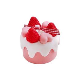 5Pcs Candles Strawberry Cake Candle Personalized Wedding Scented Candle Home Decoration Food Candles Look Real Favors