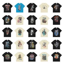 Oversize 2024 Summer Graffiti T-shirt Men Women Vintage Print T Shirt Cotton Top Tees