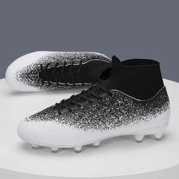 Professional Men Football Boots Adult Cleats Grass Sneakers Soccer Shoes Training Shoes Drop Non Slip Fg Unisex Ankle 240508