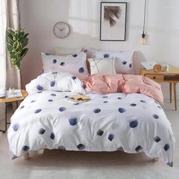 Bedding Sets 49 Nordic Style Classic Set Ink Point Printing Bed Linens 3/4pcs Duvet Cover Sheet Pillow Case
