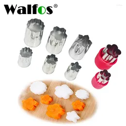 Baking Moulds WALFOS 8 Pcs/Set Stainless Steel Cookie Biscuit Fondant Cake Mould Cutter Pastry Decorating Tool Mould Kitchen Accessories