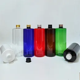 Storage Bottles 12pcs Black Brown Transparent Green Plastic Bottle 500cc Shampoo Bath Liquid Soap Container Personal Care Refillable