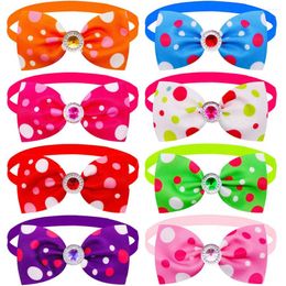 Dog Apparel 10/20pcs Polka Dots Pet Cat Bow Tie Products Accessories Bowtie Cute Holiday Supplies