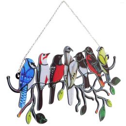 Decorative Figurines Alloy Bird Pendant Chain Garden Balcony Hanging Decor Wall Art Adornment Shaped Yard House Decorations For Home