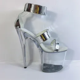 Rncksi 34-46 Fashion Crossdresser Schnalle Sandalen 20 cm dünne Heels Schuhe Plattform Lack Leder Crossdresser SM Schuhe Frau Pumps