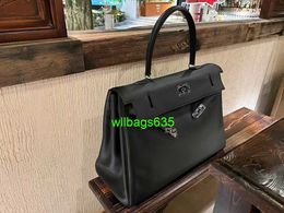 Leather Shoulder Bags Large Travel Ky Bag Xiao c Recommends 50cm Cowhide Handbag Travel Bag Fitness Bag Male and Female have logo HBXBGF