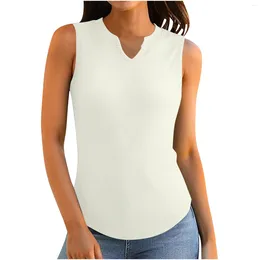 Women's Tanks Tank Top For Women Casual V Neck Sleeveless Ribbed Fitted Cute Tops Camisole Tee Fashion Clothing 2024 Sexy