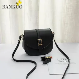 Shoulder Bags BANKUO Women's Bag Leather PU Messenger Solid Colour Cell Phone Daily Use Vintage Crossbody Saddle X298