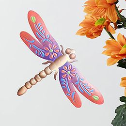 Decorative Figurines Iron Dragonfly Gardening Decoration Crafts Outdoor Indoor Hanging Ornament Wind Chimes Nature Elegant Feeling Animal