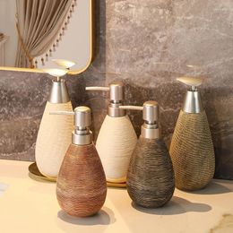 Liquid Soap Dispenser Retro Creative Bathroom Shower Lotion Bottle Storage Pump Ceramic Hand Sanitizer