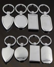 Metal Blank Tag keychain Creative Car Keychain Personalised Stainless Steel Key Ring Business Advertising For Promotion1664469