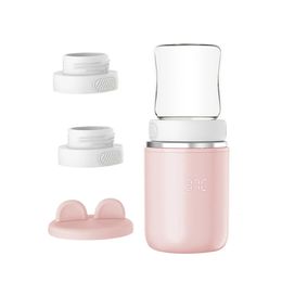 Portable Baby Bottle Warmer AllInOne USB Rechargeable Heater Wireless Milk Heater Sterilizer with Circular Night Light 240507