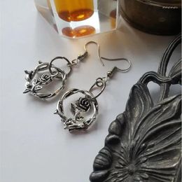 Dangle Earrings Gothic Thorns And Roses Witch Alternative Mediaeval Statement Jewellery Beautiful Fashion Women Gift 2024