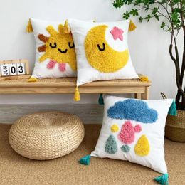 Pillow Non-pilling Creative Tassel Sofa Case Hidden Zipper Washable Home Decoration