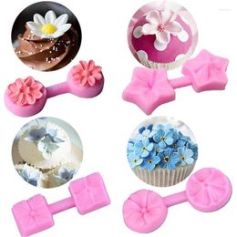Baking Moulds 4 Different Types Of Flower Petal Silicone Fondant Cake Chocolate DIY Decorating Mould Mould Tools Kitchen Accessories