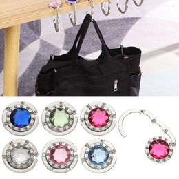 Hooks Portable Metal Foldable Bag Purse Hook Handbag Hanger Diamond Folding Table Desk