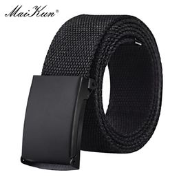 MaiKun with canvas mens with metal slider buckle mens military tactical belt 240429