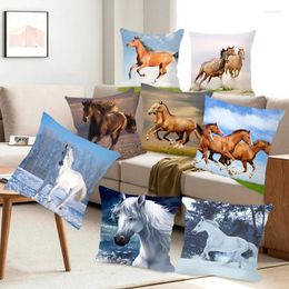 Pillow Animal Printing Covers Decorative Car Sofa Cover Bed Pillowcase Hors Pillows Home Decor(45 45cm)