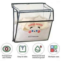Storage Boxes Waterproof Bathroom Bag Accessory Holder Transparent Wall Hanging For Clothes