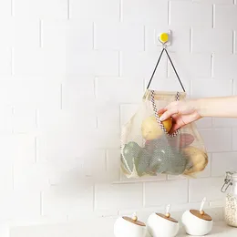 Storage Bags Creative Kitchen Net Bag Hanging Home Grocery Hollow Mesh Fruit Vegetable Holder