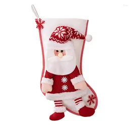 Christmas Decorations Stockings Large Hanging Classic Santa Snowman Ornaments For Home