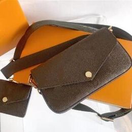 Luxury Designer bag women mini shoulder bags with box handbag ladies girls three in one letters flowers 308C