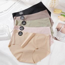 Women's Panties Ice Silk Seamless Underwear Ladies Summer Soft Underpants Ultra-thin Solid Colour Women Breathable Briefs