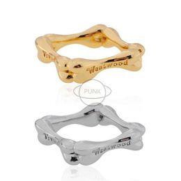 Fashion Westwoods Four Section Bone Ring with Personalized Punk Instagram Celebrity Nail