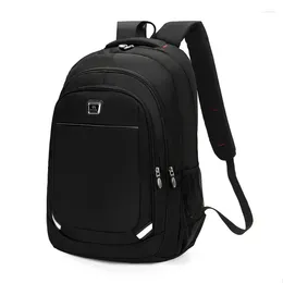 Backpack Men's Black High Quality Oxford Cloth Fabric Student School Bag Large Capacity Travel