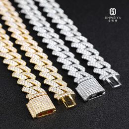 Custom Hip Hop Men Necklace 16Mm 13Mm Diamond Sier Iced Out Moissanite Cuban Chain